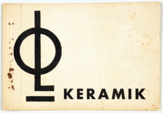 184   Bauhaus - Otto Lindig. Keramik.