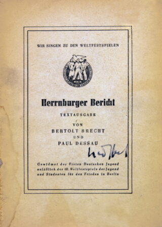 199   Bertolt Brecht - Herrnburger Bericht.