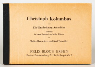 297   Kurt Tucholsky - Walter Hasenclever und Kurt Tucholsky. Christoph Kolumbus