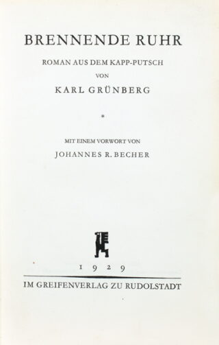 213   Karl Grünberg. Brennende Ruhr.