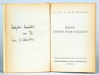 170   Ilse Aichinger. Rede unter dem Galgen.