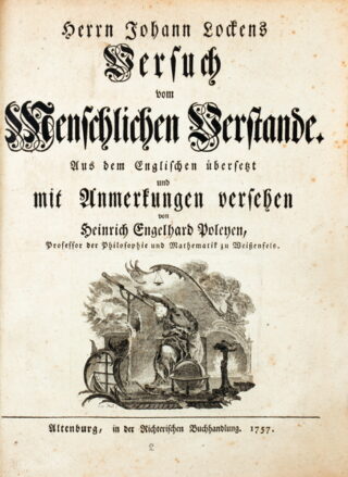 60   Johann [John] Locke. Versuch vom Menschlichen Verstande.