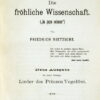 66   Friedrich Nietzsche. Die fröhliche Wissenschaft.