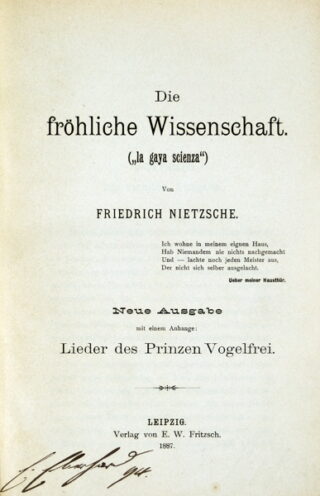 66   Friedrich Nietzsche. Die fröhliche Wissenschaft.