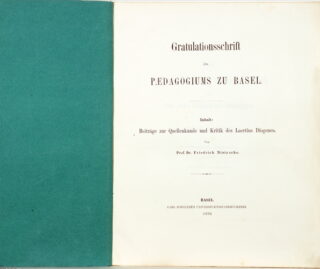 63   Friedrich Nietzsche. Beiträge zur Quellenkunde und Kritik des Laertius Diogenes.