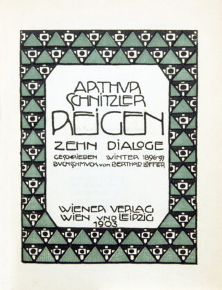 282   Arthur Schnitzler. Reigen.