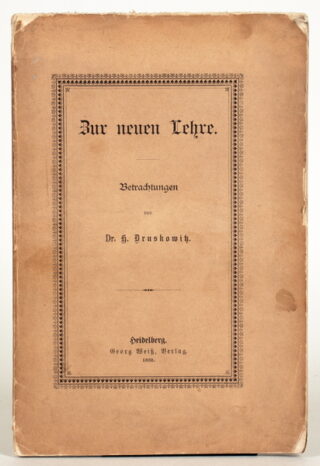 73   Nietzsche-Umfeld - H[elene] Bruskowitz. Zur neuen Lehre.