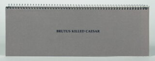 510   John Baldessari. Brutus killed Caesar.