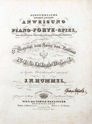 395&emsp;&emsp;J[ohann] N[epomuk] Hummel. Ausführliche theoretisch-practische Anweisung zum Piano-Forte-Spiel, 1828