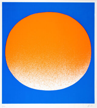 324&emsp;&emsp;Rupprecht Geiger. Orange auf Blau (hell). 1967