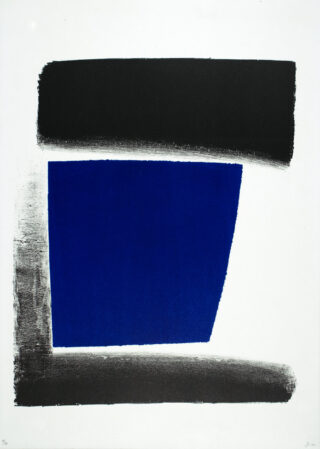 316&emsp;&emsp;Rupprecht Geiger. Blau zwischen Schwarz / blau – schwarz. 1959