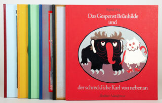 459&emsp;&emsp;Berliner Handpresse – Sechs Drucke mit Farblinolschnitten von Ingrid Jörg. 1986