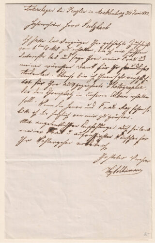 415&emsp;&emsp;Heinrich Schliemann. Zwei eigenhändige Briefe mit Unterschrift. 1883-1886