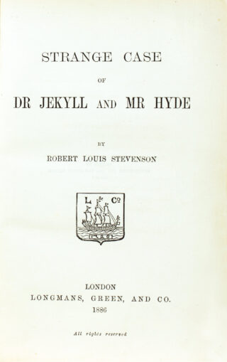 413&emsp;&emsp;Robert Louis Stevenson. Strange Case of Dr Jekyll and Mr Hyde. 1886