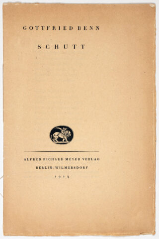 552&emsp;&emsp;Gottfried Benn. Schutt. 1924