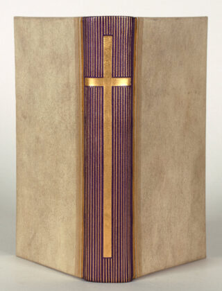 433&emsp;&emsp;Otto Dorfner, Weimar – Violetter Halblederband mit Pergamentdeckeln. 1930