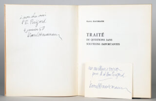 529&emsp;&emsp;Raoul Hausmann. Traité de questions sans solutions importantes. 1957
