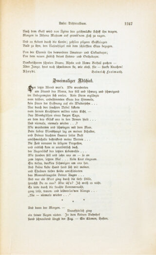 614&emsp;&emsp;Thomas Mann. Zweimaliger Abschied. – Siehst du, Kind, ich liebe dich. – Monolog. 1899