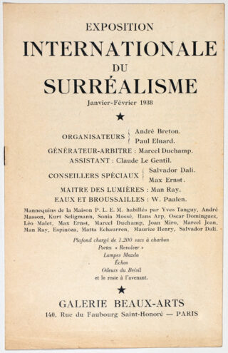 527&emsp;&emsp;Kunstismen – Exposition Internationale du Surréalisme. 1937