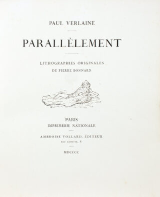 8&emsp;&emsp;Pierre Bonnard – Paul Verlaine. Parallèlement. 1900