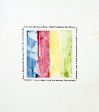 202&emsp;&emsp;Richard Tuttle. Early Auden. 1991