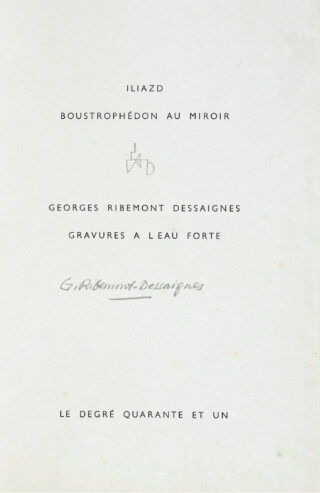 96&emsp;&emsp;Georges Ribemont-Dessaignes – [Ilia Zdanewitch] Iliazd. Boustrophédon au miroir. 1971