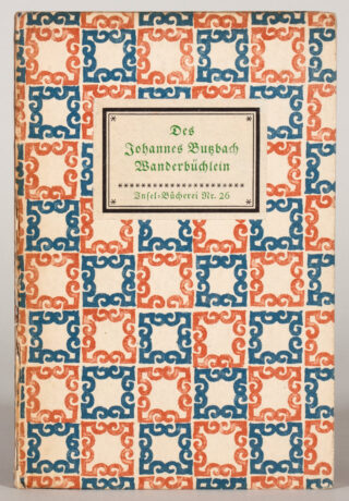 471&emsp;&emsp;Insel-Bücherei – Johannes Butzbach. Wanderbüchlein. 1939