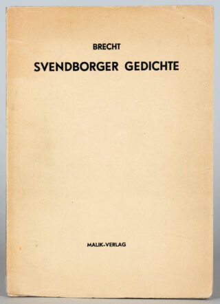 558&emsp;&emsp;Bertolt Brecht. Svendborger Gedichte. 1939