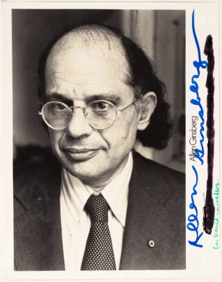 193&emsp;&emsp;Allen Ginsberg. Porträtfotografie, signiert.