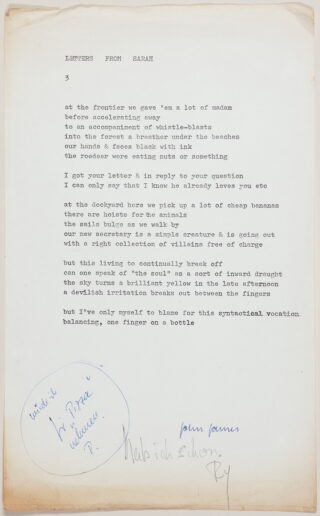 201&emsp;&emsp;Rolf Dieter Brinkmann – John James. One for Rolf. 1975