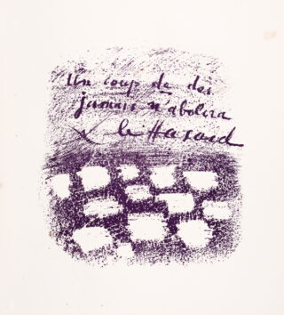 288&emsp;&emsp;André Masson – Stéphane Mallarmé. Un coup de dés jamais n'abolira le hasard. 1961