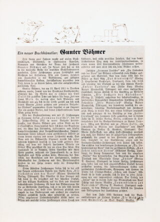 157&emsp;&emsp;Gunter Böhmer. Autographen und Arbeitsproben.
