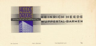 102&emsp;&emsp;Sieben »Letterheads« der Firma Heinrich Heede in Wuppertal. 1930
