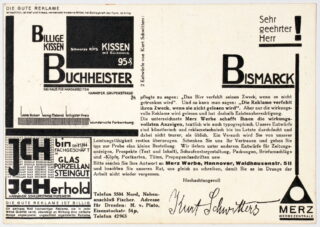 66&emsp;&emsp;Kurt Schwitters. Sehr geehrter Herr! Bismarck. 1926