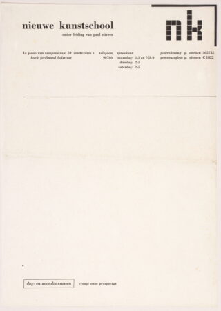 97&emsp;&emsp;Hajo Rose. nieuwe kunstschool. 1934