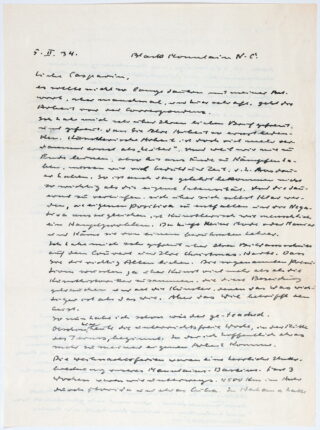 95&emsp;&emsp;Bauhaus – Josef Albers. Eigenhändiger Brief mit Unterschrift. 1935
