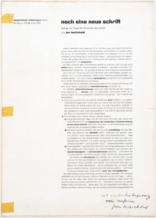 87&emsp;&emsp;Bauhaus – Jan Tschichold. noch eine neue schrift. 1930