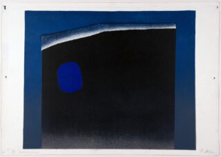 24&emsp;&emsp;Rupprecht Geiger. Ohne Titel / blau -schwarz. 1956