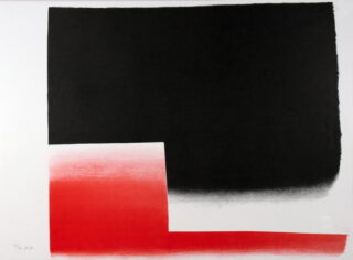 25&emsp;&emsp;Rupprecht Geiger. Ohne Titel / rot – schwarz. 1958