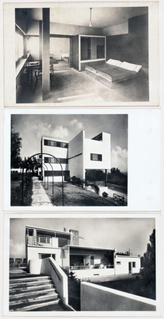 118&emsp;&emsp;Deutscher Werkbund – Drei Fotografien/Postkarten der Weißenhofsiedlung Stuttgart. 1927
