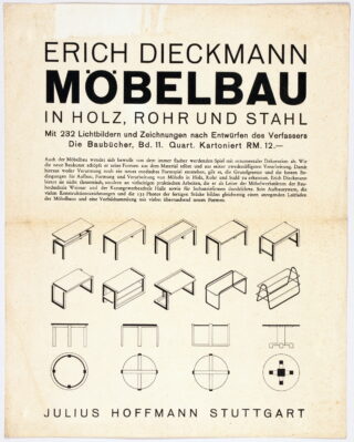 93&emsp;&emsp;Bauhaus – Erich Dieckmann. Möbelbau. 1931