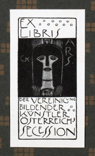 38&emsp;&emsp;Wiener Secession – Gustav Klimt. Ex libris der Vereinigung Bildender Künstler Österreichs. Secession. 1899